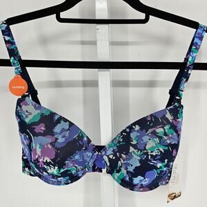 Gilligan & O'Malley Womens Sz 38B Microfiber Nursing Bra Floral NEW